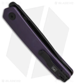 Kizer SS1 Liner Lock Flipper Knife Tanto Purple G-10 (3.5" Black) V3603C1 -Kizer Knife Shop Kizer SS1 LL Knife Purple G10 3in Black BHQ 138730 td side