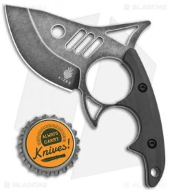 Kizer Shark Tooth Fixed Blade Knife Carbon Fiber (2.6" Black SW) 1043N2 -Kizer Knife Shop Kizer Shark Tooth Fixed Blade CF Black SW BHQ 122069 jr bottlecap