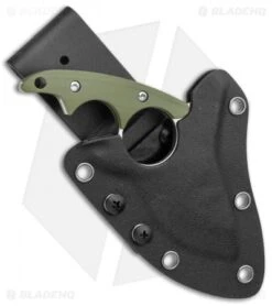 Kizer Shark Tooth Fixed Blade Knife Green G-10 (2.5" Satin) 1043N1 -Kizer Knife Shop Kizer Shark Tooth Fixed Blade OD Green Satin BHQ 135185 jr sheath