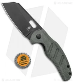 Kizer Vanguard Sheepdog Liner Lock Thumb Hole Black Micarta (3.25" Black 10V) -Kizer Knife Shop Kizer Sheepdog C01C Black Micarta Black Hole V4488E8 jr bottlecap