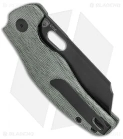 Kizer Vanguard Sheepdog Liner Lock Thumb Hole Black Micarta (3.25" Black 10V) -Kizer Knife Shop Kizer Sheepdog C01C Black Micarta Black Hole V4488E8 jr side