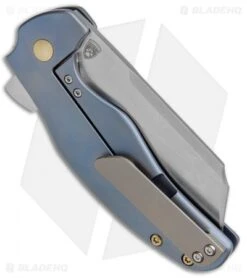 Kizer Sheepdog C01C Frame Lock Knife Blue Titanium (3.25" Stonewash) Ki4488A -Kizer Knife Shop Kizer Sheepdog C01C Blue Ti SW Ki4488A BHQ 51785 jr side