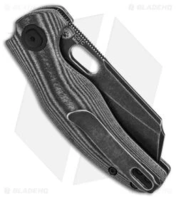 Kizer Mini Sheepdog C01 Slip Joint Black Micarta (2.6" Black SW) KI3488C6 -Kizer Knife Shop Kizer Sheepdog C01C Mini LL Black Micarta 2in Black SW BHQ 145863 td side