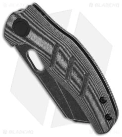 Kizer Mini Sheepdog C01 Slip Joint Black Micarta (2.6" Black SW) KI3488C6 -Kizer Knife Shop Kizer Sheepdog C01C Mini LL Black Micarta 2in Black SW BHQ 145863 td spine