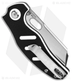 Kizer Mini Sheepdog C01C Folding Knife Black/White G-10 (2.6" Satin) KI3488C7 -Kizer Knife Shop Kizer Sheepdog C01C Mini LL Black White 2in Satin BHQ 145868 td side