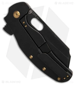 Kizer Sheepdog Frame Lock Knife Black Titanium (4" Black SW) Ki5488A1 -Kizer Knife Shop Kizer Sheepdog Frame Lock Knife Black Titanium 4in Black SW BHQ 180475 td side