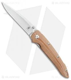 Kizer Sliver Sunburst Liner Lock Knife Natural Micarta (3.5" Stonewash) Ki4419A5