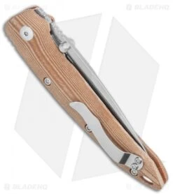 Kizer Sliver Sunburst Liner Lock Knife Natural Micarta (3.5" Stonewash) Ki4419A5 -Kizer Knife Shop Kizer Sliver Sunburst Liner Lock Knife Natural Micarta 3.5 Stonewash Ki4419A5 BHQ 117158 LS Side 2