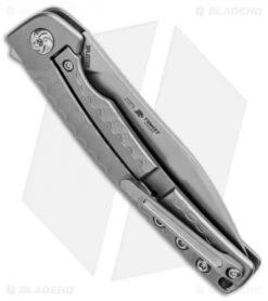 Kizer Splinter Frame Lock Knife Gray Titanium (3.375" Stonewash) Ki3457A3 -Kizer Knife Shop Kizer Splinter FL Gray Ti SW Ki3457A3 BHQ 90417 jr side