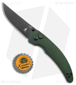Kizer Swaggs Chili Pepper Button Lock Knife Green Aluminum (3" Satin 3V) -Kizer Knife Shop Kizer Swaggs Chili Pepper Button Lock Green Aluminum Black BHQ 176940 jr bottlecap