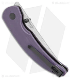 Kizer Swaggs Chili Pepper Button Lock Knife Purple G-10 (3" Satin 154CM) -Kizer Knife Shop Kizer Swaggs Chili Pepper Button Lock Purple G 10 Satin BHQ 175949 jr side