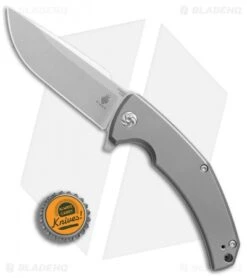Kizer TK Knives MjÃ¶lnir Frame Lock Knife (3.75" Stonewash) Ki4494 -Kizer Knife Shop Kizer TK Knives Mjolnir satin BHQ 52416 er bottlecap