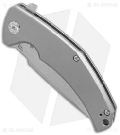 Kizer TK Knives MjÃ¶lnir Frame Lock Knife (3.75" Stonewash) Ki4494 -Kizer Knife Shop Kizer TK Knives Mjolnir satin BHQ 52416 er spine