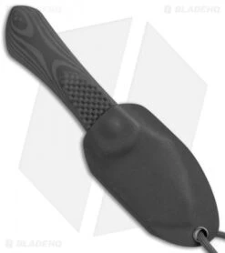 Kizer Thumbper Long Fixed Blade Neck Knife Carbon Fiber (2" Stonewash) 1014 -Kizer Knife Shop Kizer Thumbper Long CF SW 1014 BHQ 50471 jr sheath