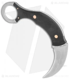 Kizer Tiger Claw Karambit Fixed Blade Knife Black G-10 (1.4" SW) 1041 -Kizer Knife Shop Kizer Tiger Claw Karambit Black G 10 SW BHQ 121109 jr spine
