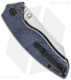 Kizer Azo Towser K Liner Lock Knife Blue Richlite (3.5" Satin) -Kizer Knife Shop Kizer Towser K V4593C1 BHQ 137141 td side