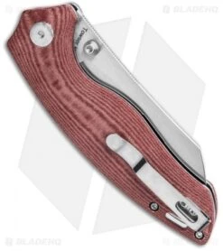 Kizer Azo Towser K Liner Lock Knife Red Richlite (3.5" Satin) -Kizer Knife Shop Kizer Towser K V4593C2 BHQ 137142 td side