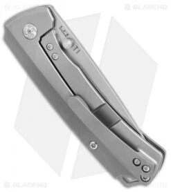 Kizer Uli Hennicke T1 Frame Lock Knife Titanium (3.2" Stonewash) Ki3490 -Kizer Knife Shop Kizer Uli Hennicke TI sw Ki3490 BHQ 52397 er side