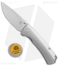 Kizer Uli Hennicke T1 Frame Lock Knife Titanium (3.2" Stonewash) Ki3490 -Kizer Knife Shop Kizer Uli Hennicke TI sw Ki3490 BHQ 52397 jr bottlecap