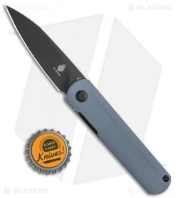 Kizer Vanguard Feist Front Flipper Knife Gray G-10 (2.8" Black) - BD1N -Kizer Knife Shop Kizer Vangard Lundquist Feist Gray G 10 Black V3499E9 BHQ 118280 jr bottlecap