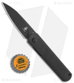 Kizer Vanguard Feist Front Flipper Knife Black G-10 (2.8" Black) - BD1N -Kizer Knife Shop Kizer Vangard Lundquist Feist Translucent Black G 10 Black V3499E6 BHQ 118285 jr bottlecap