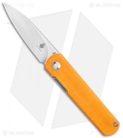 Kizer Vanguard Feist Front Flipper Translucent Orange G-10 (2.8" Stonewash BD1N)