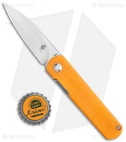 Kizer Vanguard Feist Front Flipper Translucent Orange G-10 (2.8" Stonewash BD1N) -Kizer Knife Shop Kizer Vangard Lundquist Feist Translucent Orange G 10 SW V3499E1 BHQ 118282 jr bottlecap