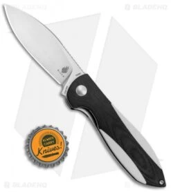 Kizer Vangard Azo Infinity Liner Lock Knife Black/White G-10 (3" Satin) -Kizer Knife Shop Kizer Vanguard Azo Infinity LL Black White G 10 Satin V3579N2 BHQ 121140 jr bottlecap