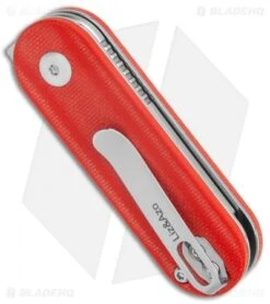 Kizer Azo/Liz Mini Bay Detent Slip Joint Knife Red G-10 (1.9" Satin) -Kizer Knife Shop Kizer Vanguard Azo Liz Mini Bay Detent SJ Red G 10 Satin BHQ 121147 jr side 2