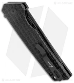 Kizer Vanguard Azo/Rey Lan Tanto Liner Lock Knife Black G-10 (3.4" Black) V4577N -Kizer Knife Shop Kizer Vanguard Azo Rey Lan Tanto LL Black G 10 Black V4577N1 BHQ 121137 jr side