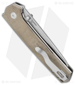 Kizer Vanguard Domin Liner Lock Knife Green Micarta (3.25" Satin) V4516SC2 -Kizer Knife Shop Kizer Vanguard Domin LL Green Micarta Satin BHQ 156383 jr side