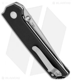 Kizer Vanguard Domin Mini Liner Lock Folding Knife Black G-10 (2.9" Stonewash) -Kizer Knife Shop Kizer Vanguard Domin Mini LL Black SW V3516N2 BHQ 93988 jr side