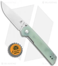 Kizer Vanguard Domin Mini Liner Lock Folding Knife Jade G-10 (2.9" SW) Bearings -Kizer Knife Shop Kizer Vanguard Domin Mini LL Jade G 10 SW V3516N5 BHQ 122454 jr bottlecap