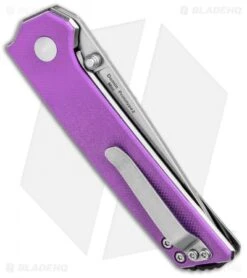 Kizer Vanguard Domin Mini Liner Lock Folding Knife Purple G-10 (2.9" Stonewash) -Kizer Knife Shop Kizer Vanguard Domin Mini LL Pink G 10 SW BHQ 93992 jr side