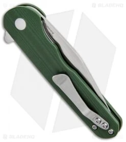 Kizer Vanguard Flashbang A2 Liner Lock Knife Green G-10 (3" Satin N690) -Kizer Knife Shop Kizer Vanguard Flashbang A2 LL Green G 10 Satin N690 BHQ 91651 jr side