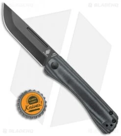 Kizer Vanguard Rolf Helbig Pinch Folder Smooth Black Micarta (3" Satin) V3009N4 -Kizer Knife Shop Kizer Vanguard Helbig Pinch LL Black Micarta Black V3009N4 BHQ 122319 jr bottlecap