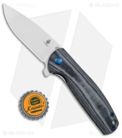 Kizer Vanguard Laconico Gemini Knife Black Micarta (3.1" Stonewash) V3471N4 -Kizer Knife Shop Kizer Vanguard Laconico Gemini Flipper Black Micarta SW BHQ 144092 jr bottlecap