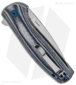 Kizer Vanguard Laconico Gemini Knife Black Micarta (3.1" Stonewash) V3471N4 -Kizer Knife Shop Kizer Vanguard Laconico Gemini Flipper Black Micarta SW BHQ 144092 jr side