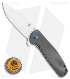 Kizer Vanguard Laconico Gemini Flipper Black Micarta (3.1" Stonewash) V3471N3 -Kizer Knife Shop Kizer Vanguard Laconico Gemini Flipper Micarta 3.1 Stonewash V3471N3 BHQ 117209 LS Bottlecap