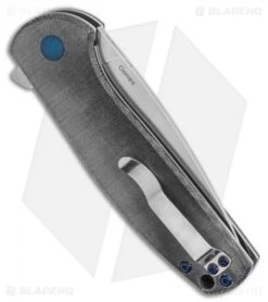 Kizer Vanguard Laconico Gemini Flipper Black Micarta (3.1" Stonewash) V3471N3 -Kizer Knife Shop Kizer Vanguard Laconico Gemini Flipper Micarta 3.1 Stonewash V3471N3 BHQ 117209 LS Side