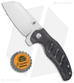 Kizer Vanguard Mini Sheepdog Knife Black Micarta (2.6" Stonewash) -Kizer Knife Shop Kizer Vanguard Mini Sheepdog C01C LL Black Micarta BHQ 117215 jr bottlecap