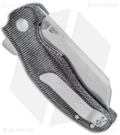 Kizer Vanguard Mini Sheepdog Knife Black Micarta (2.6" Stonewash) -Kizer Knife Shop Kizer Vanguard Mini Sheepdog C01C LL Black Micarta BHQ 117215 jr side