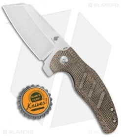Kizer Vanguard Mini Sheepdog Knife Green Micarta (2.6" Stonewash) -Kizer Knife Shop Kizer Vanguard Mini Sheepdog C01C LL Green Micarta BHQ 117219 jr bottlecap
