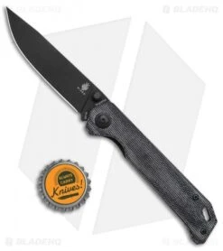 Kizer Azo Vanguard Series Begleiter Knife Black Micarta (3.5" Black BD1N) -Kizer Knife Shop Kizer Vanguard Series Begleiter Black Micarta Black BHQ 117227 jr bottlecap