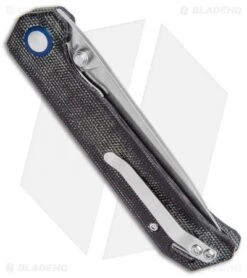 Kizer Azo Vanguard Series Begleiter Knife Black Micarta (3.5" Stonewash BD1N) -Kizer Knife Shop Kizer Vanguard Series Begleiter Black Micarta SW BHQ 117222 jr side