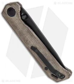 Kizer Azo Vanguard Series Begleiter Knife Green Micarta (3.5" Black BD1N) -Kizer Knife Shop Kizer Vanguard Series Begleiter Green Micarta Black BHQ 117237 jr side