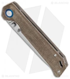 Kizer Azo Vanguard Series Begleiter Knife Green Micarta (3.5" Stonewash BD1N) -Kizer Knife Shop Kizer Vanguard Series Begleiter Green Micarta SW BHQ 117235 jr spine