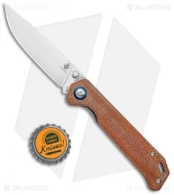 Kizer Azo Vanguard Series Begleiter Knife Natural Micarta (3.5" Stonewash BD1N) -Kizer Knife Shop Kizer Vanguard Series Begleiter Natural Micarta SW BHQ 117228 jr bottlecap
