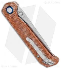 Kizer Azo Vanguard Series Begleiter Knife Natural Micarta (3.5" Stonewash BD1N) -Kizer Knife Shop Kizer Vanguard Series Begleiter Natural Micarta SW BHQ 117228 jr side