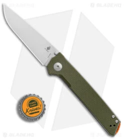 Kizer Vanguard Series Domin Liner Lock Knife Green G-10 (3.5" Stonewash) V4516A2 -Kizer Knife Shop Kizer Vanguard Series Domin Green G10 SW BHQ 84643 er bottlecap jr